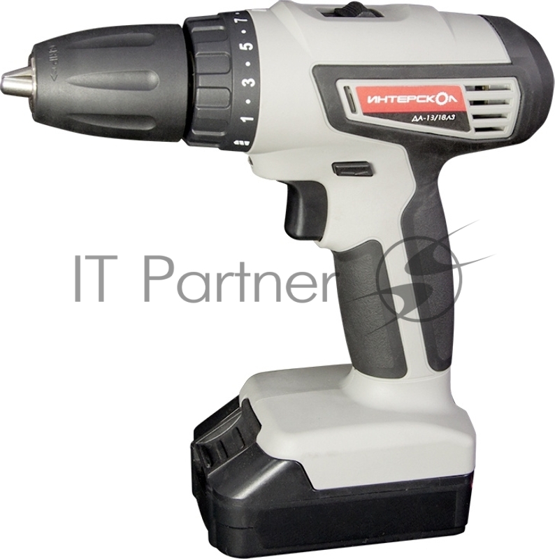 Дрель, Шуруповерт ИНТЕРСКОЛ ДА-13/18Л3 (Li-ion) акк. дрель-шуруп. (2 аккум.) 384.0.2.00