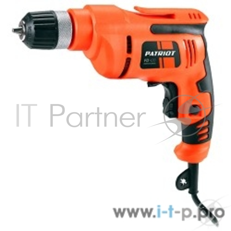 Дрель, Шуруповерт PATRIOT FD420 Дрель электрическая 120301415 {Эл. дрель PATRIOT FD500, без удара, мощность 450 Вт, макс.диаметр сверла 10мм, быстрозажим. патрон, крепление}