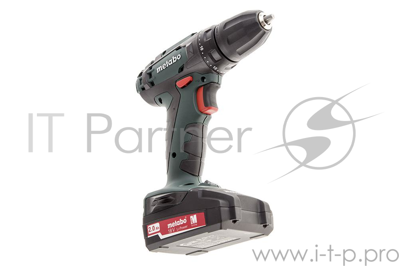 Дрель, Шуруповерт Metabo BS 18 Безударная дрель-шуруповерт 602207880 { 18 В, 2х2.0Ач LiIon с набором оснастки }