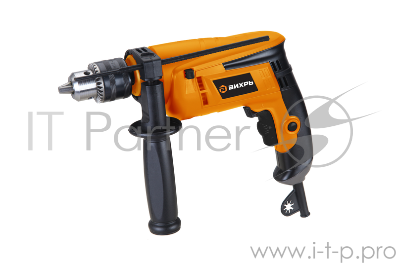 Дрель, Шуруповерт ВИХРЬ ДУ-550 Дрель ударная 72/8/1 { 550 Вт, сталь, бетон, дерево 10мм, 13мм, 25мм, 0-3000 об/мин, 1,7кг }