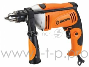 Дрель, Шуруповерт ВИХРЬ ДУ-1100 Дрель ударная 72/8/4 { 1100 Вт, сталь, бетон, дерево 10мм, 13мм, 25мм, 0-3000 об/мин, 2,3 кг }