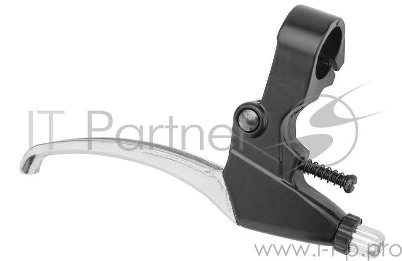 Ручка тормоза BLF-308 под 3-4 пальца, алюм., чёрно-серебр. Ручка BLF-308 для V-образного тормоза, корпус алюминиевый чёрный, рычаг под 3-4 пальца алюминиевый полированный, вес 200 г/пара