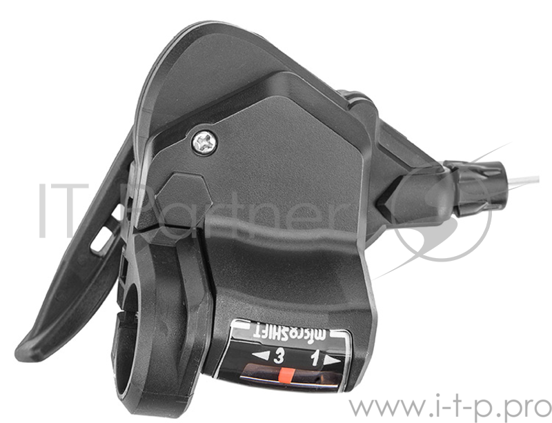 Шифтер/манетка левый Microshift TS38-3L 3-х скор. с тросом 1800 мм Шифтер/манетка левый Microshift TS38-3L для 3-х скоростной передней передачи, с тросом 1800 мм