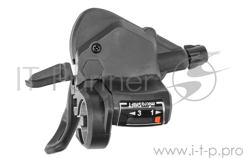 Шифтер/манетка левый Microshift TS39-3L 3-х скор. с тросом 1800 мм Шифтер/манетка левый Microshift TS39-3L для 3-х скоростной передней передачи, с тросом 1800 мм