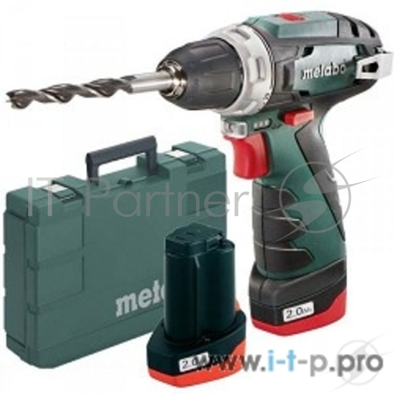 Дрель, Шуруповерт Metabo PowerMaxx BS Безударная дрель-шуруповерт 600080510 { 10.8В 2х4.0,LC40,патр.,кейс, вес 0.8 кг }