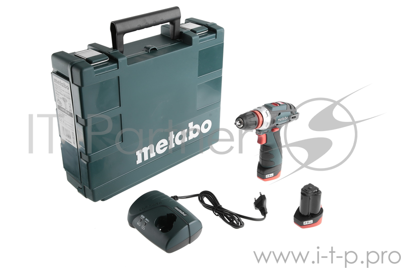 Дрель, Шуруповерт Metabo PowerMaxx BS Quick Basic Безударная дрель-шуруповерт 600156500 { 10.8В 2х2.0,LC40,кейс, вес 0.8 кг }