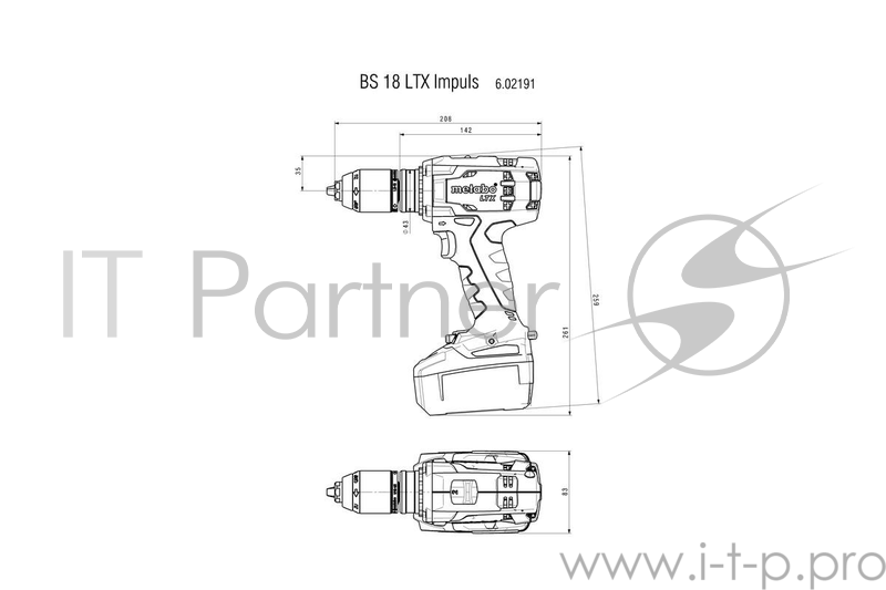 Дрель, Шуруповерт Metabo BS 18 LTX Impuls Ударная дрель-шуруповерт 602191960 { 18 В, Set 3x4.0 Metalock, 2 кг }