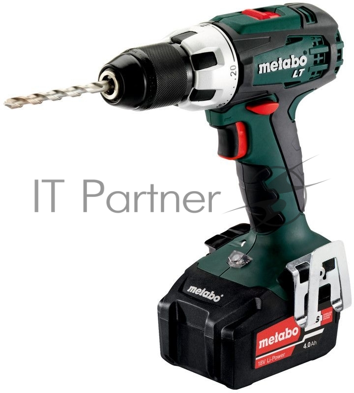 Дрель, Шуруповерт Metabo BS 18 LT Безударная дрель-шуруповерт 602102500 { 18В, 2х4.0Ач,LiIon,60Нм,кейс, вес 1.8 кг }