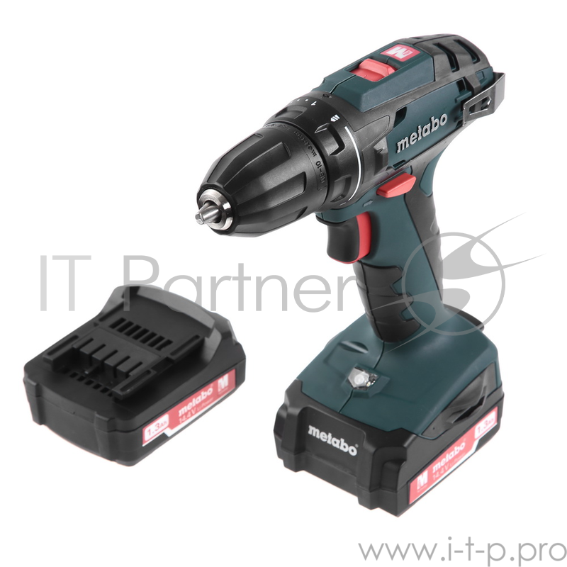 Дрель, Шуруповерт Metabo BS 14.4 Безударная дрель-шуруповерт 602206500 {14.4В, 2х1.3Ач LiIon,патрон 10мм,SC60, вес 1.2 кг }