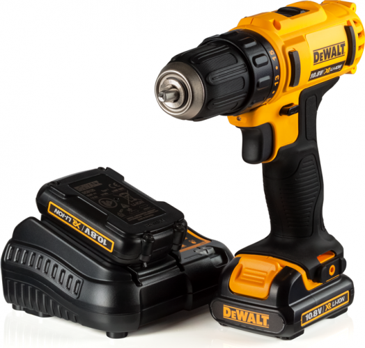 Дрель, Шуруповерт DeWalt DCD 710 C2 Шуруповерт аккумуляторный DCD 710 C2 {10.8В,2х1.3 Ач Li-ion,БЗП-10мм,0-400
