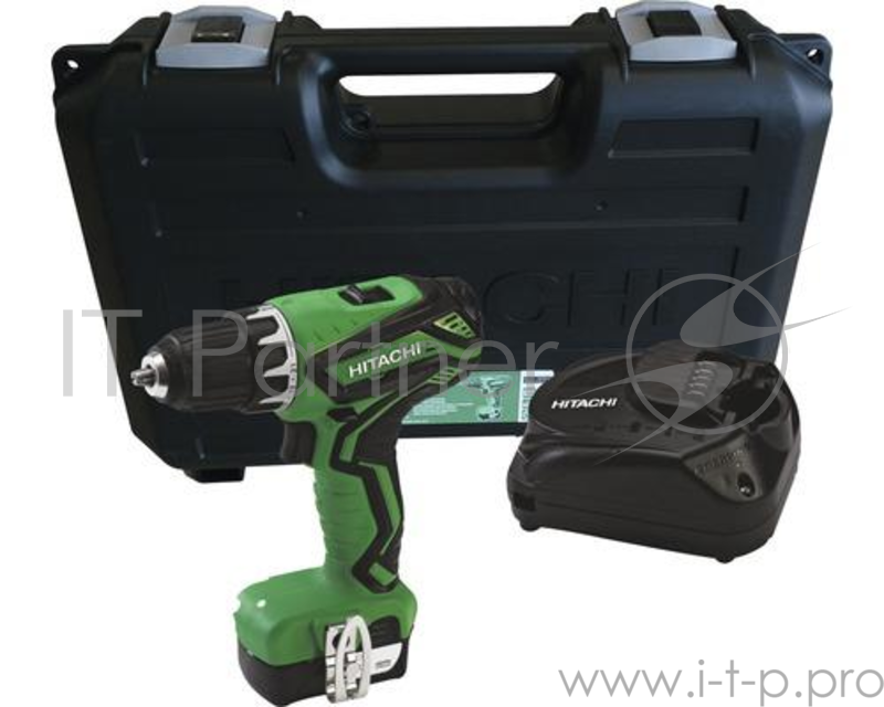 Дрель, Шуруповерт Hitachi DS10DAL Аккумуляторный шуруповерт DS10DAL { 300-1300 об/мин, 1,5 А/ч, 10,8В, 2 аккумулятора (BCL1015, UC10SFL)}