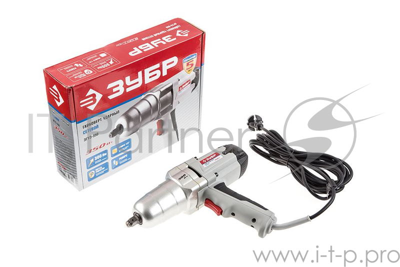 Дрель, Шуруповерт ЗУБР ЗГУЭ-350 Гайковерт ЗГУЭ-350 { ударный, 300Нм, 1/2
