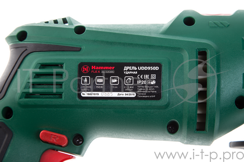 Дрель, Шуруповерт Hammer Flex UDD950D Дрель ударная 315794 {950Вт 13мм 0-2800об/мин }