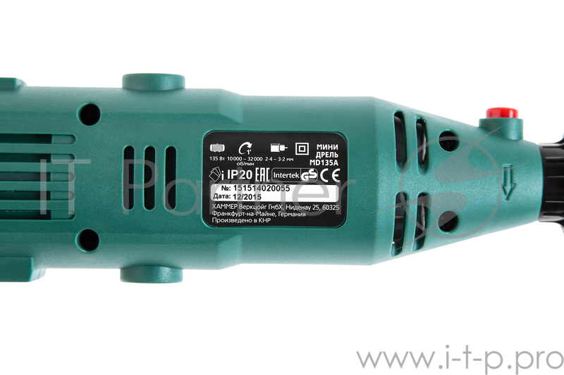 Дрель, Шуруповерт Hammer Flex MD135A 113-002 Дрель (мини) 44728 {135Вт гибкий вал 2.4-3.2мм 10000-32000об/мин кейс + насадки 41шт.}