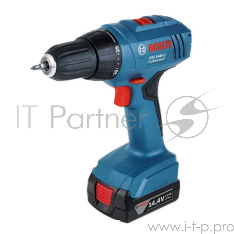 Дрель, Шуруповерт Bosch GSR 1440-Li безударная дрель-шуруповерт 06019A8407 {14.4 В, 30нм, 10мм, 1400 об/мин, 1,3кг, 2акк- Li-ion.1,5Ач, кейс}