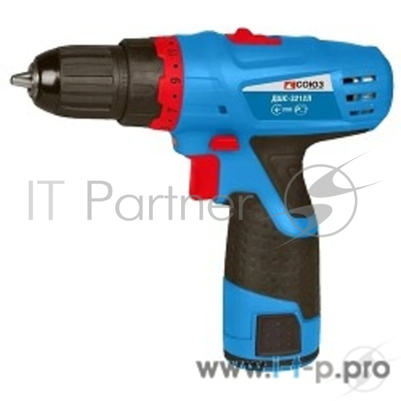 Дрель, Шуруповерт СОЮЗ ДШС-3212Л Дрель акк. СОЮЗ 12 В, 2 скор., 2 аккумулятора, подсветка, кейс ДШС-3212Л