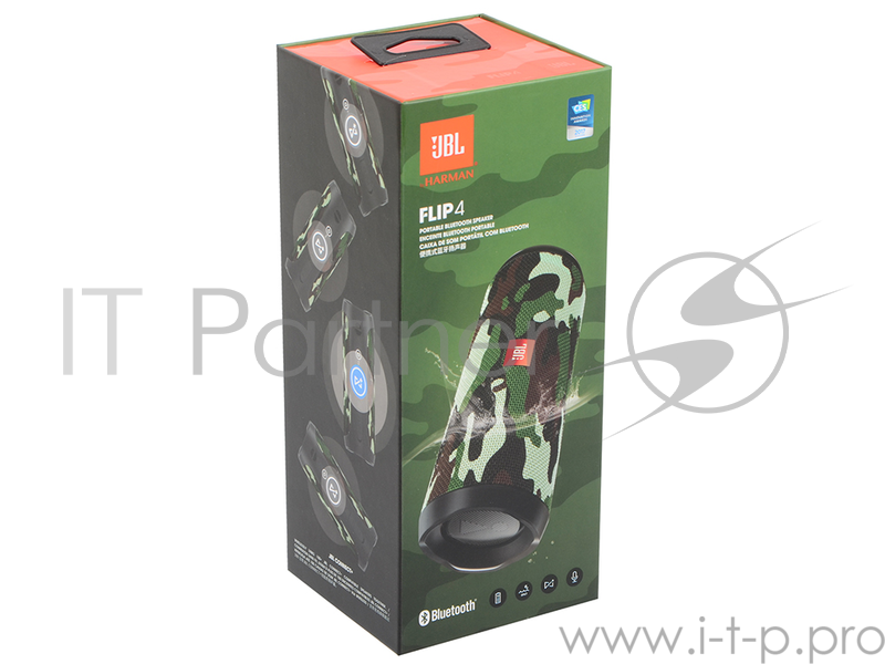 Колонки JBL JBL Flip 4 цвет SQUAD {16Вт,Bluetooth 4.2,USB/Minijack 3.5 мм}