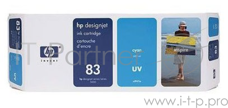 Картридж струйный HP №83 C4941A голубой для HP DJ 5000/5500 (680мл)