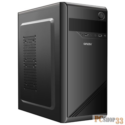 корпус Ginzzu C180 FAN 8СМ 2*USB 2.0,AU w/o PSU
