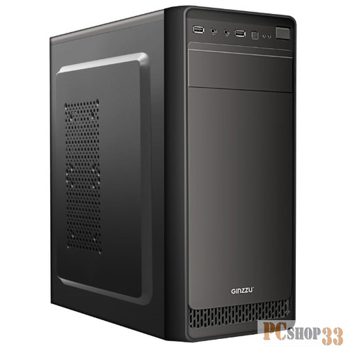 корпус Ginzzu C190 FAN 8СМ 2*USB 2.0,AU w/o PSU