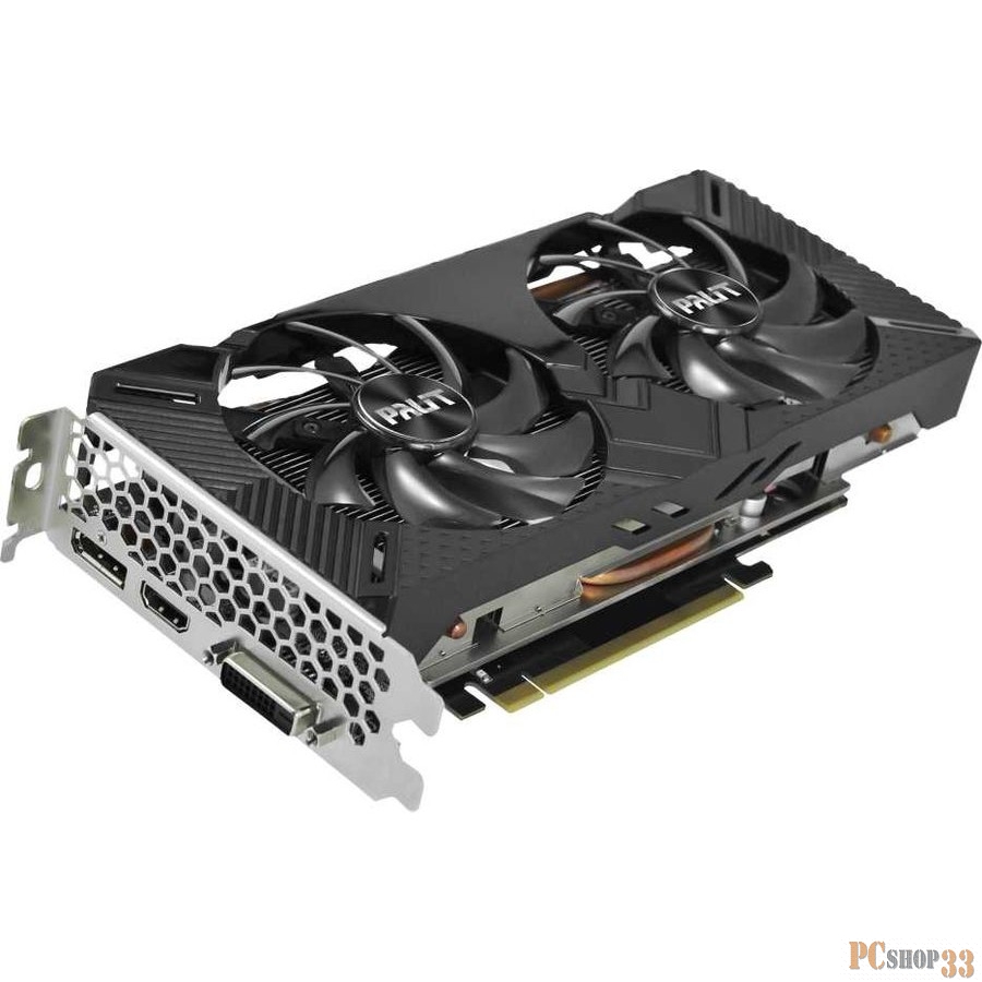 Видеокарта PALIT GeForce GTX1660Ti 6 GB DUAL 192bit GDDR6 DVI, HDMI, DP Ret NE6166T018J9-1160A