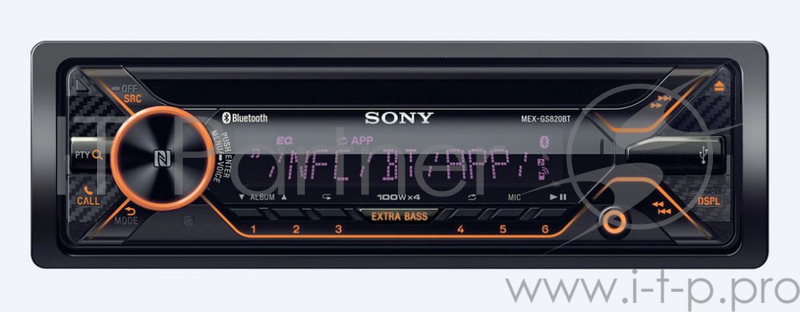 Автомагнитола CD Sony MEX-GS820BT 1DIN 4x100Вт