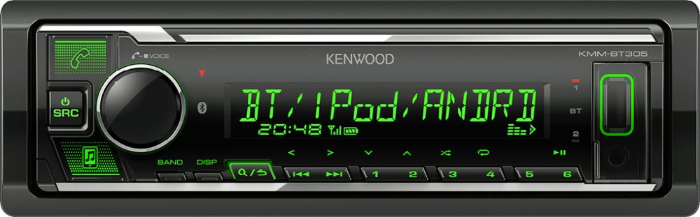 Автомагнитола Kenwood KMM-BT305 1DIN 4x50Вт