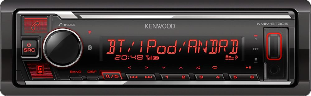 Автомагнитола Kenwood KMM-BT305 1DIN 4x50Вт