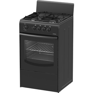 Плита газовая DARINA S GM441 001 At, 50х50см, 4 газ. горелки, классическая, объем духовки 50 л., варочная поверхность: сталь с эмалир. покрытием, газ-контроль духовки, цвет: антрацит
