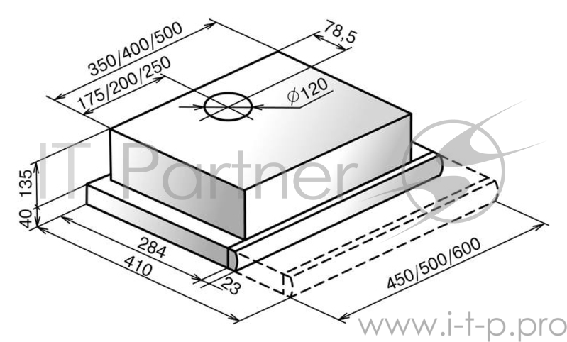 Вытяжка встраиваемая Elikor Интегра 60Н-400-В2Л нержавеющая сталь управление: кнопочное (1 мотор)