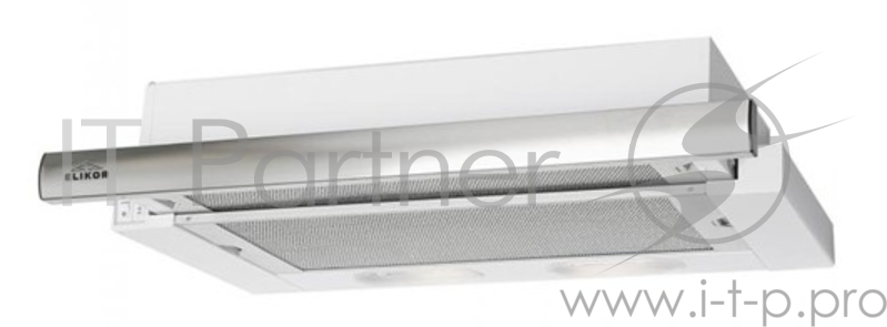 Вытяжка встраиваемая Elikor Интегра 60П-400-В2Л белый/нержавеющая сталь управление: кнопочное (1 мотор)
