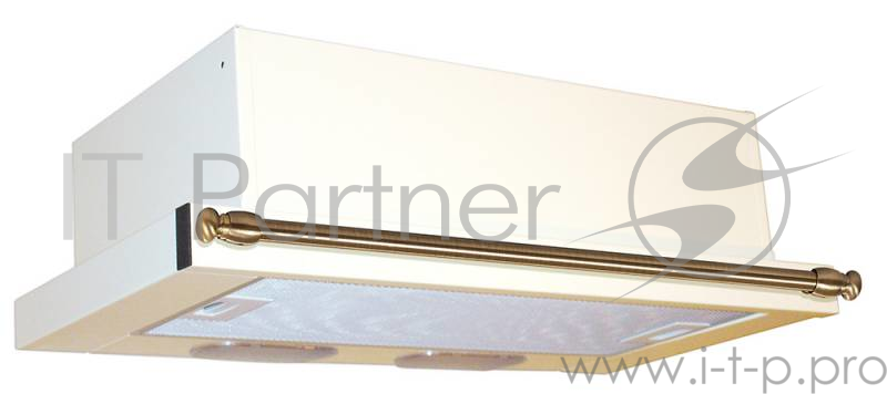 Вытяжка встраиваемая Elikor Интегра 60П-400-В2Л кремовый/рейлинг бронза управление: кнопочное (1 мотор)