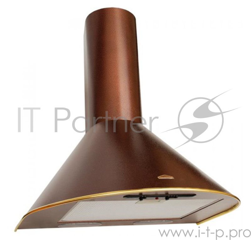 Вытяжка каминная Elikor Эпсилон 60П-430-П3Л медный антик/золотистый управление: ползунковое (1 мотор)