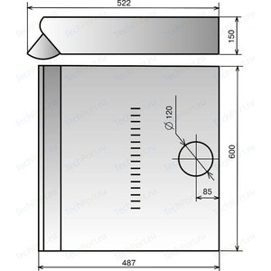 Вытяжка козырьковая Elikor Davoline 60П-290-П3Л коричневый управление: ползунковое (1 мотор)