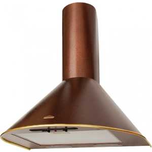 Вытяжка каминная Elikor Эпсилон 50П-430-П3Л медный антик - золотистый управление: ползунковое (1 мотор)