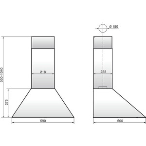 Вытяжка Elikor White storm 60П-650-П3Л белый