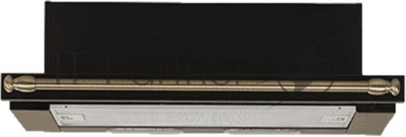 Вытяжка Elikor Интегра 50П-400-В2Л антрацит рейлинг бронз