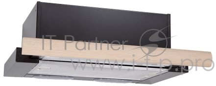 Вытяжка Elikor Интегра 50П-400-В2Л (черный/дуб неокр) (черный/дуб неокр, 200Вт, 2 скорости, механическое управление)