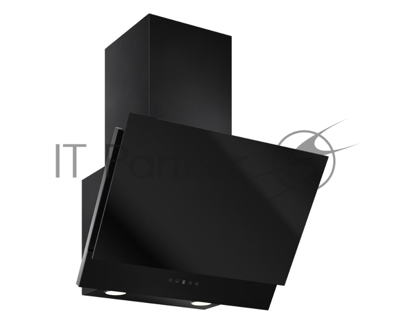 Вытяжка каминная Elikor Жемчуг 60П-700-Е4Д антрацит черное стекло управление: сенсорное (1 мотор)