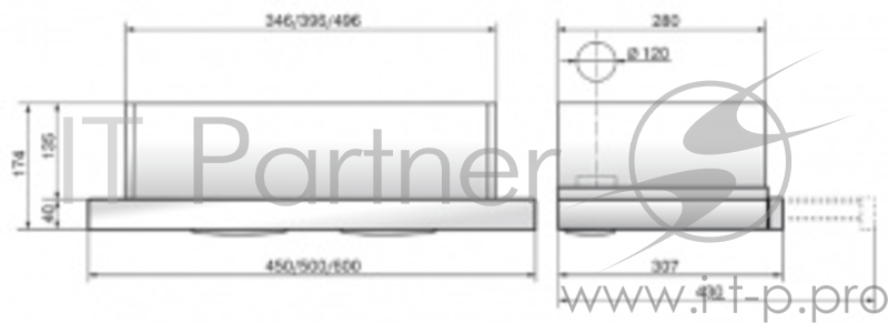 Вытяжка Elikor Интегра 50П-400-В2Л белый/дуб