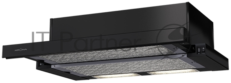 Воздухоочиститель Krona Kamilla 600 sensor inox ( 2 мотора ) вытяжка кухонная белый/черное стекло в окантовке из нерж.стали