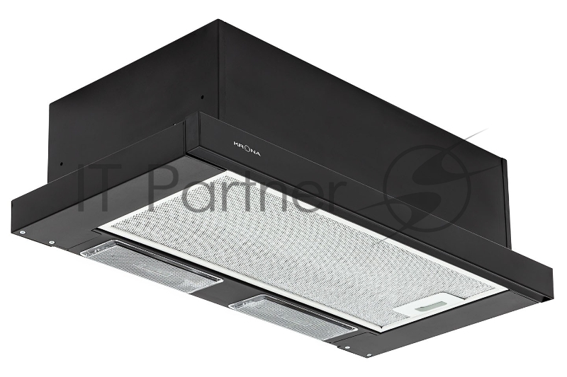 Воздухоочиститель Krona Kamilla 600 sensor inox ( 2 мотора ) вытяжка кухонная белый/черное стекло в окантовке из нерж.стали