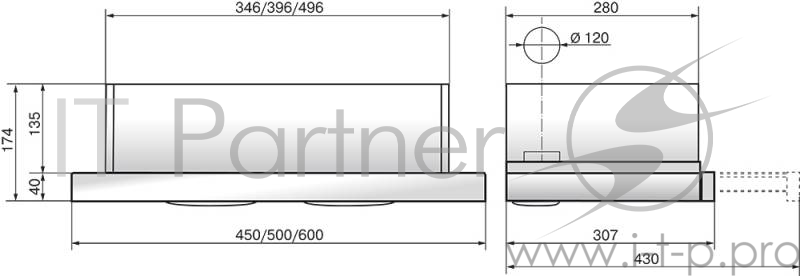Вытяжка встраиваемая Elikor Интегра Glass 60Н-400-В2Д нержавеющая сталь/стекло белое управление: кнопочное (1 мотор)