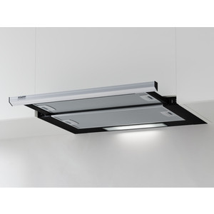 Воздухоочиститель Krona KAMILLA slim 600 black/inox ( 1 МОТОР )черный корпус/ нерж планка