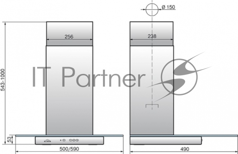 Вытяжка Elikor Кристалл 50Н-430-К3Д серебристый