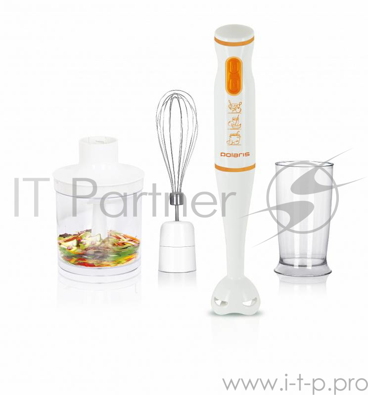 Блендер погружной Polaris PHB 0528 500Вт белый/оранжевый