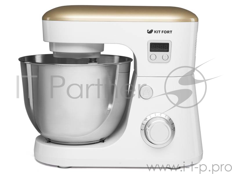 Миксер стационарный Kitfort КТ-1308-2 600Вт белый/золотистый