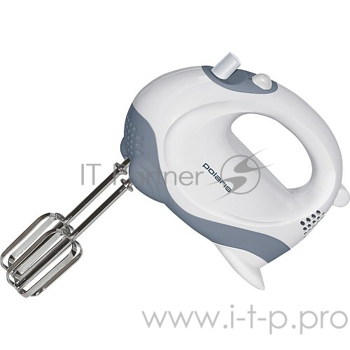 Миксер ручной Polaris PHM 4026 400Вт белый/серый