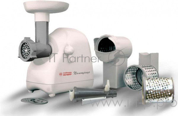 Мясорубка Белвар Помощница КЭМ-П2У 302-09, 1500Вт, насадка для теста, колбас, шинковка, соковыжималка реверс