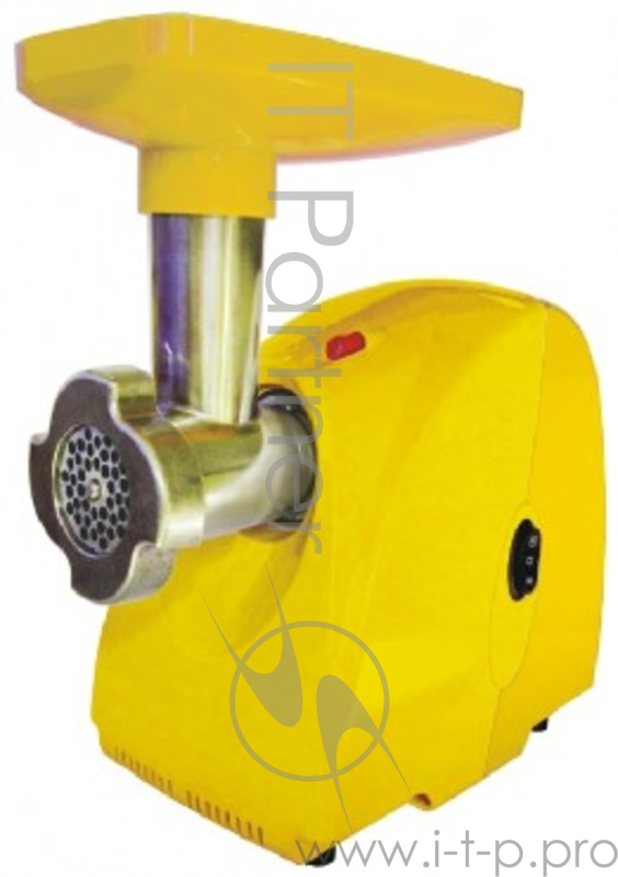 Мясорубка Аксион М 31.01 желтый корпус, 1500 Вт, произ. 100 кг/час, ф-ция реверс, отсек для хранения принадлежностей